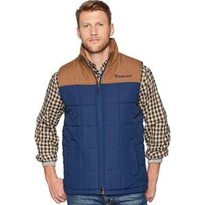 Ariat Men's Crius Puff Vest - Blue & Tan - XL